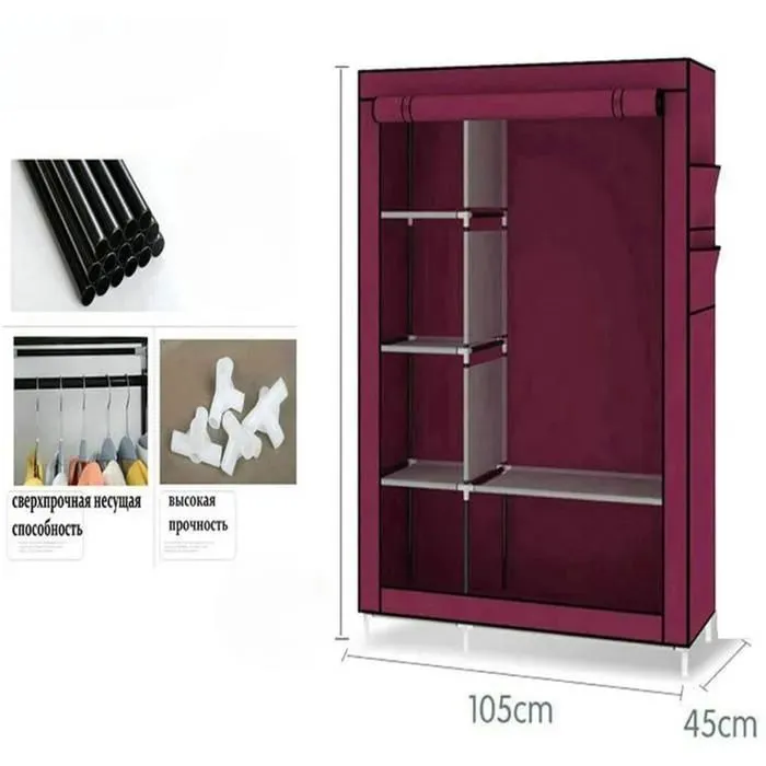 Armario De Tela Desarmable Closet Plegable Doble 105 X 175cm