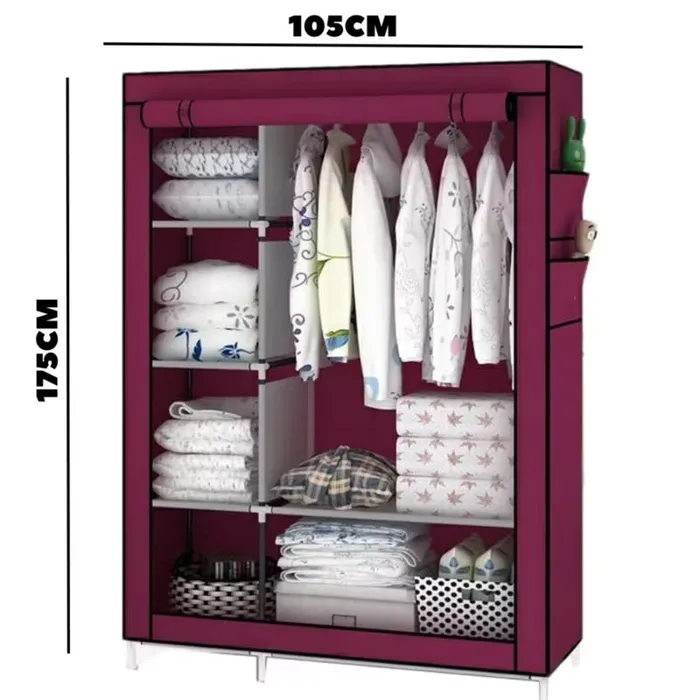 Armario De Tela Desarmable Closet Plegable Doble 105 X 175cm