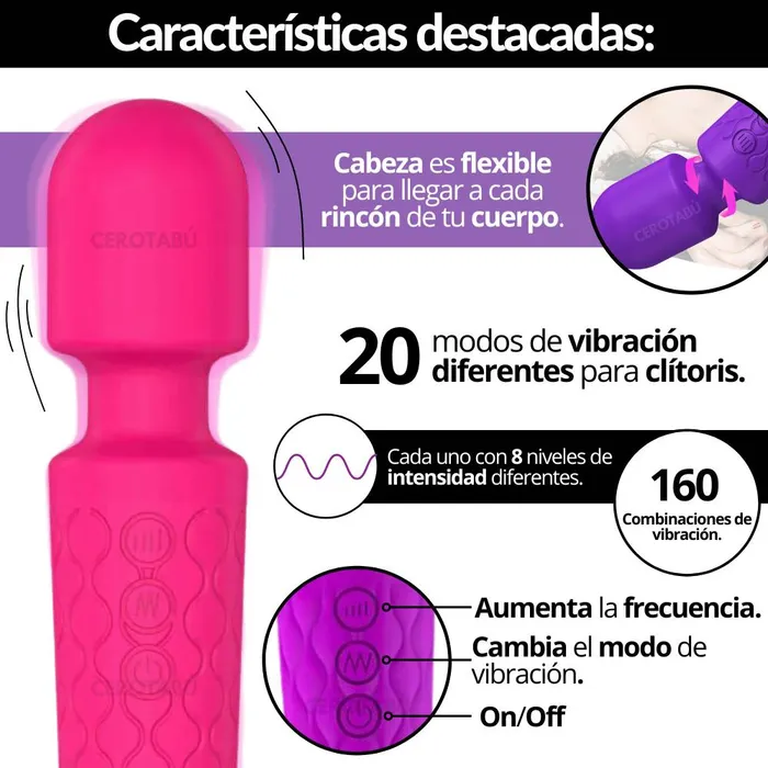 Vibrador Masajeador De Clítoris Hitachi +Grande 160 Vibraciones