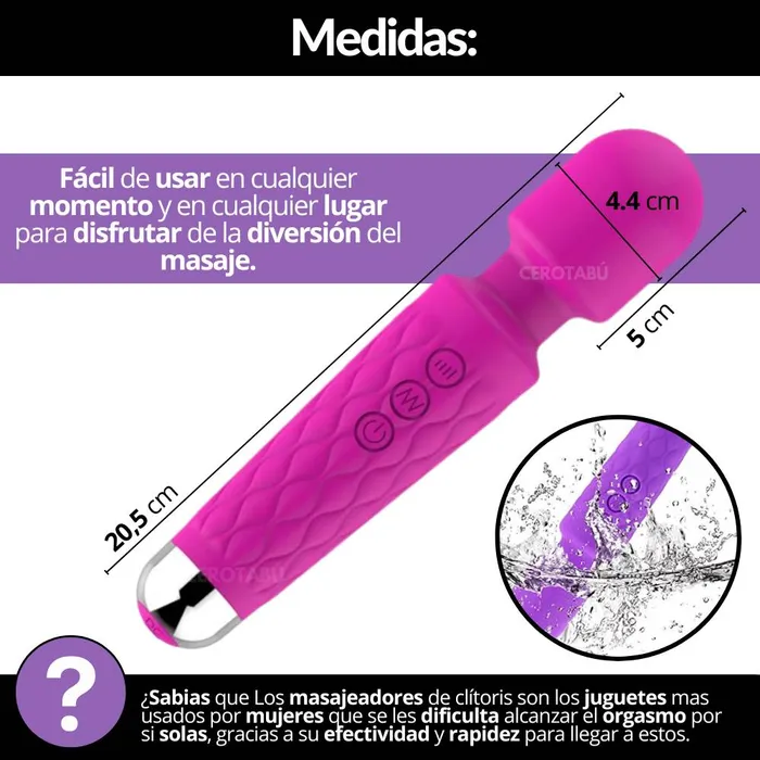 Vibrador Masajeador De Clítoris Hitachi +Grande 160 Vibraciones