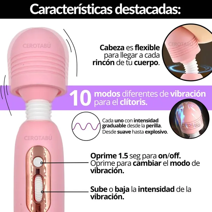 Vibrador Grande Masajeador De Clítoris Hitachi Recargable