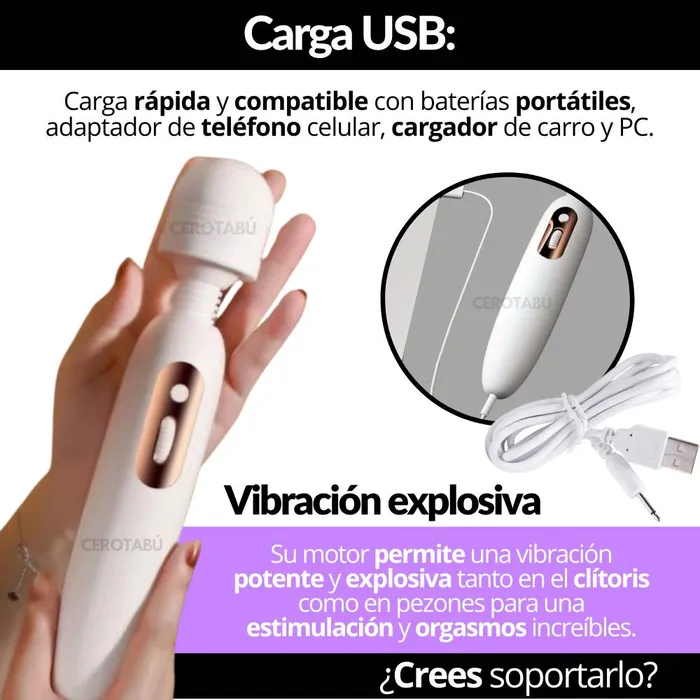 Vibrador Grande Masajeador De Clítoris Hitachi Recargable