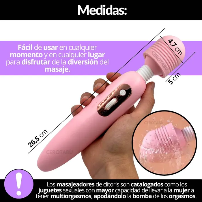 Vibrador Grande Masajeador De Clítoris Hitachi Recargable