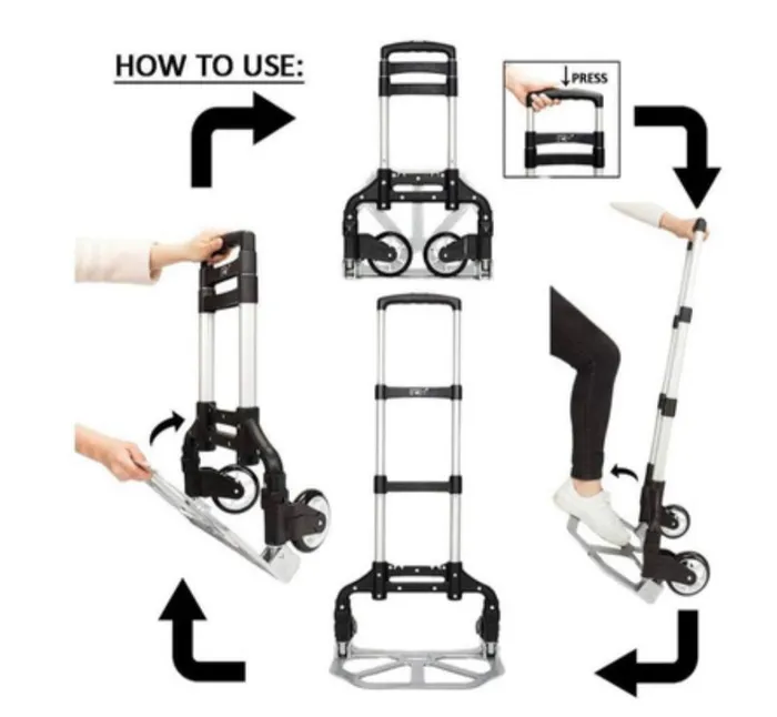 Carretilla Zorra Carro Plegable Multifunciones 80kg + Pulpo