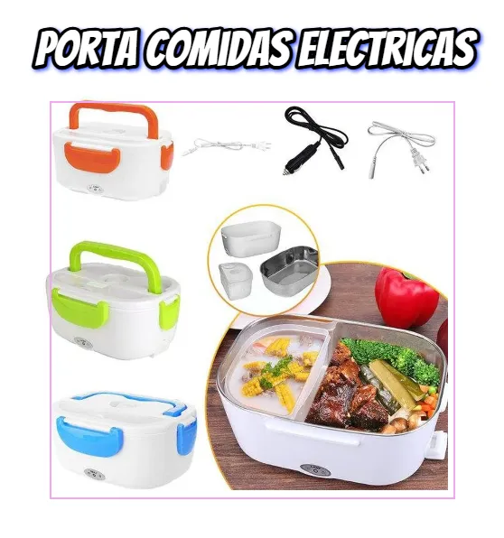  Lonchera Porta Comidas Portable Eléctrico: Disfruta De Comidas Calientes Y Frescas En Cualquier Lugar.