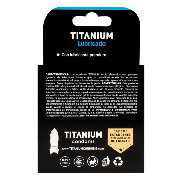 Condones Delgados Titanium Lubricados x 12