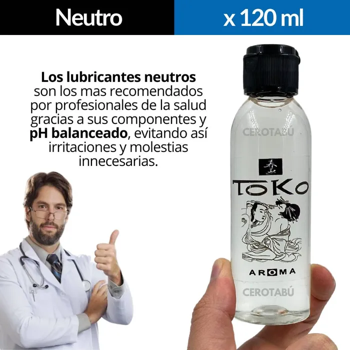 Lubricante Gel Neutro Natural A Base De Agua Toko 120ml 