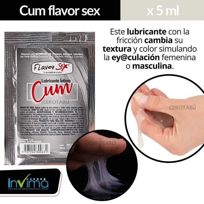 Lubricante Tipo CUM Simula Eyaculación Webcam 5ML 