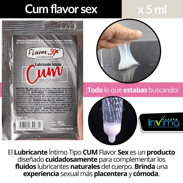 Lubricante Tipo CUM Simula Eyaculación Webcam 5ML 