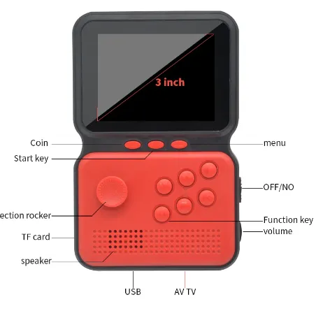 Consola De Juegos Retro De Mano  5 en 1 (TM) Ref: M-3-Consola