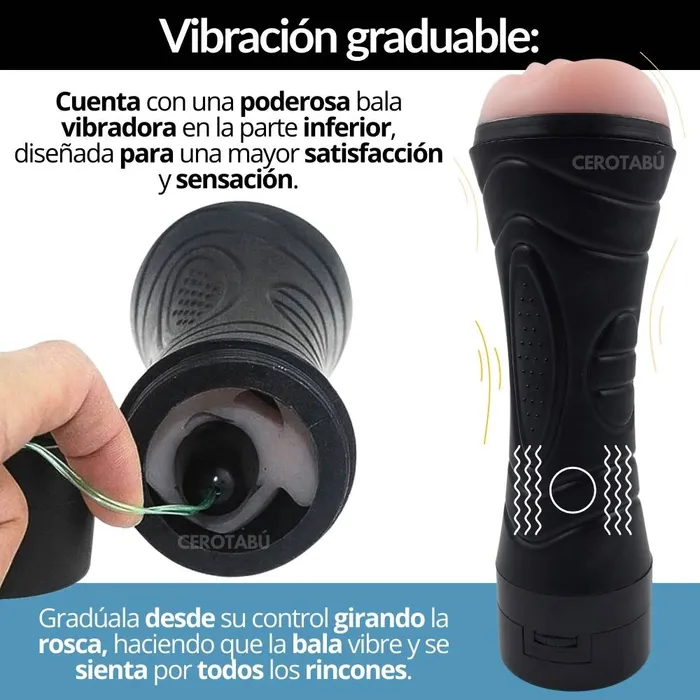 Vibrador Masturbador Masculino Vagina Textura Ultra Realista 