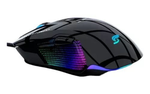 Mouse Gamer Serenity Jyr, 7 Botones, Dpi 12800 Ajustable, Rgb, Cableado, Negro