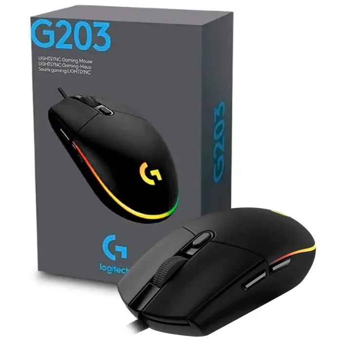 Mouse Gamer Logitech G Series G203 Negro Lightsync