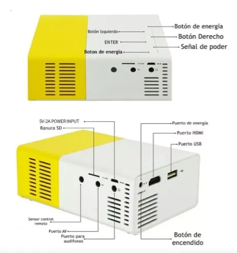 Mini Proyector De Video Lcd Led Full Color Led