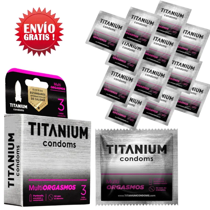 Condones Titanium Multiorgasmos x12