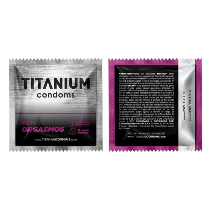 Condones Titanium Multiorgasmos x12