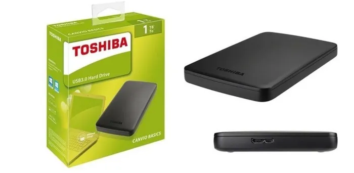 Disco duro externo Toshiba Canvio Basics HDTB410XK3AA 1TB negro