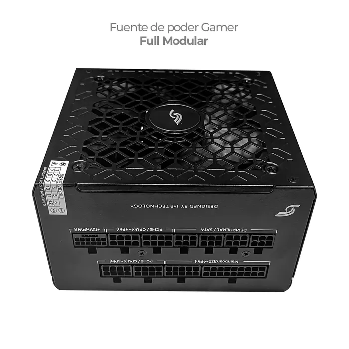 Fuente De Poder Full Modular 650W Real Negra (Certificacion 80 Plus Gold)