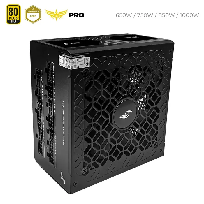 Fuente De Poder Full Modular 650W Real Negra (Certificacion 80 Plus Gold)