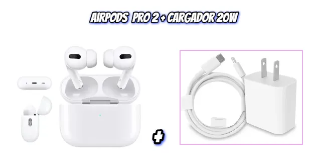 Airpods Pro2 + Cargador 20w: ¡Te Encantarán!