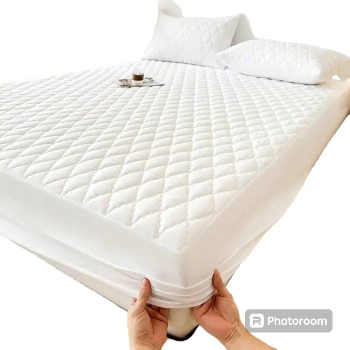 Cubre Colchon Protector Queen 1.60*190 Antifluido Premium Blanco