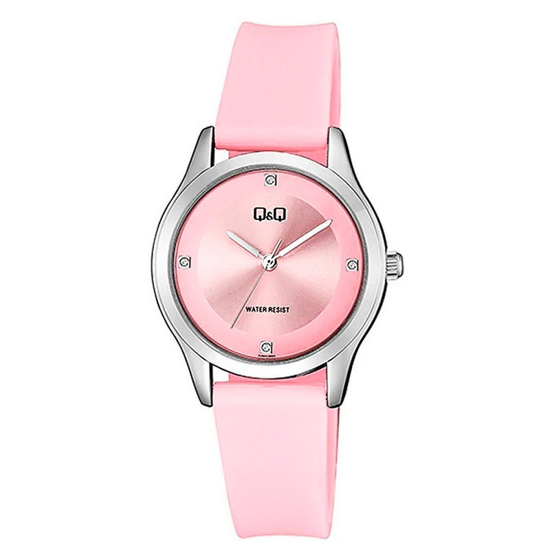 Reloj Q q Qyq Qz51j3 Deportivo Dama Impermeable Rosa Estuche