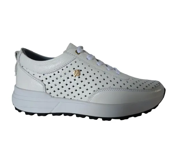 Tenis Casuales Para Mujer en Cuero CALZADO GUERREROS RS-005 BLANCO