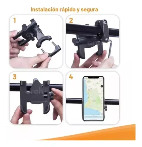 Soporte Base Celular Bicicleta Moto Universal 360° Metálico