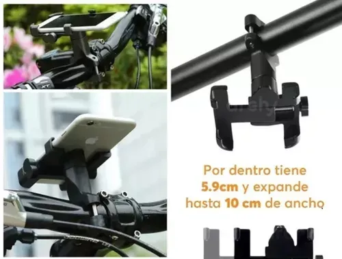 Soporte Base Celular Bicicleta Moto Universal 360° Metálico