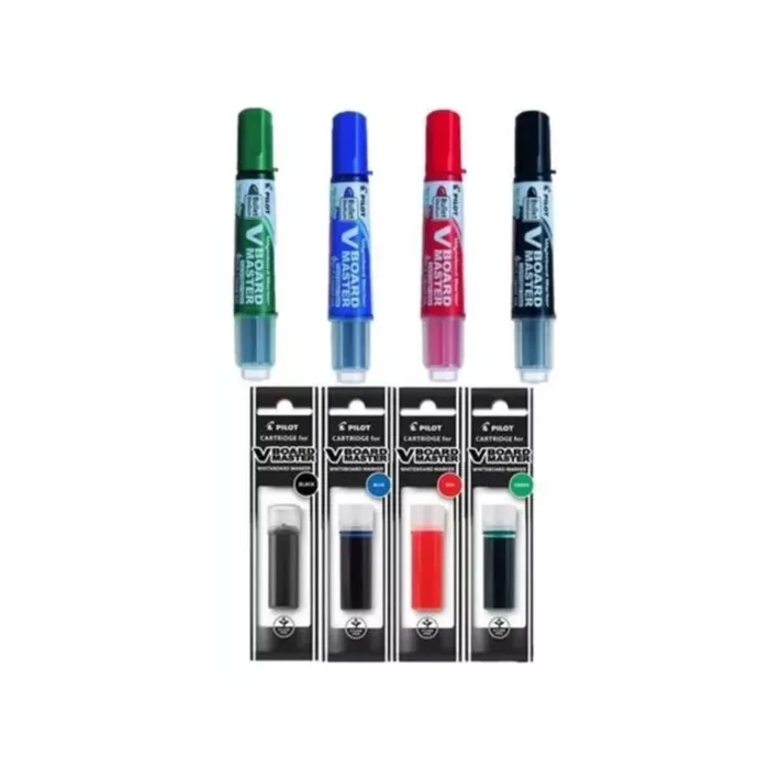 Marcador Pilot Tablero Recargable Set X 4 Uds + Tintas