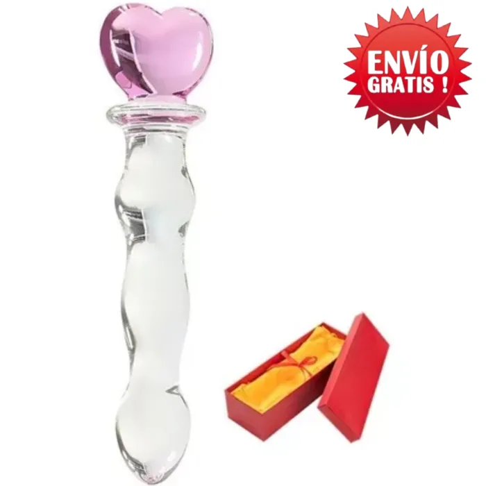 Dildo De Vidrio Corazon Talla M