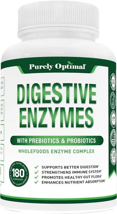 Purely Enzimas Digestivas Con Probioticos Y Prebioticos  180 Capsulas 