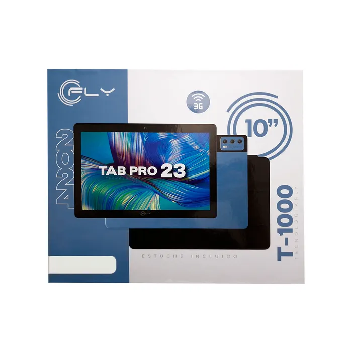 Tablet Fly T-1000 Azul 2GB+2GB/64GB +Estuche Protector+ Teclado 2024