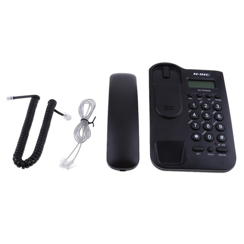 KX T2027CID Teléfono con cable, teléfono fijo con pantalla LCD, teléfono de  escritorio para oficina en casa, hotel, teléfonos fijos con cable con