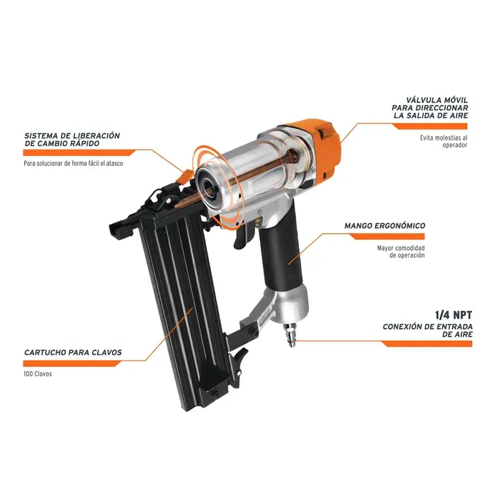 Clavadora Neumática Calibre 18 Marca Truper