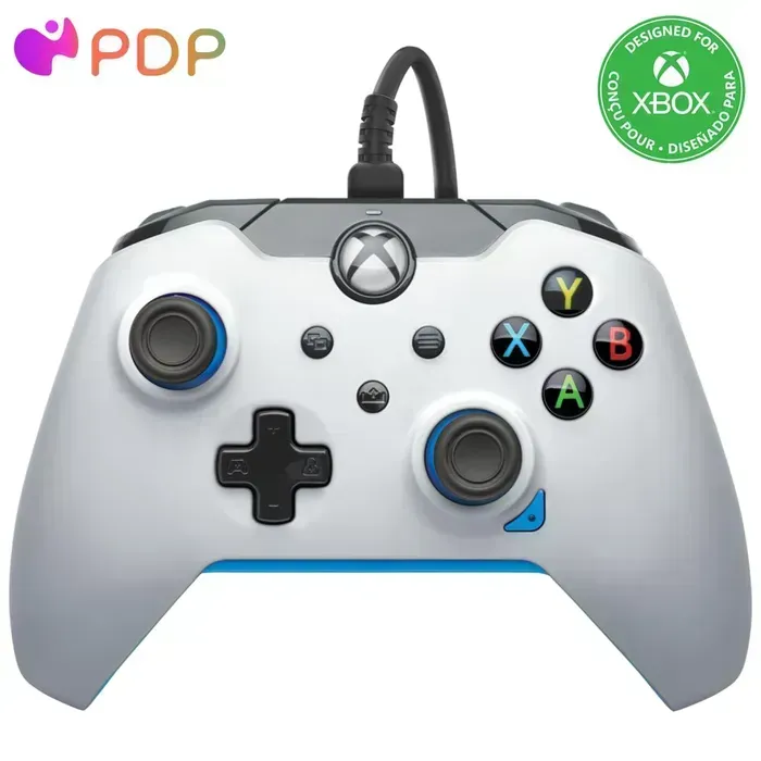 Control Xbox Pdp Azul Con Cable Y Licencia De Microsoft Para Xbox One, Pc Xbox Series X Y S 