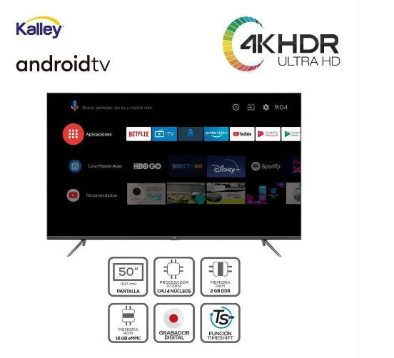 Televisor Kalley 50 Pulgadas 129 cm Led Ultra Hd 4K Smart Tv Katv50uhd