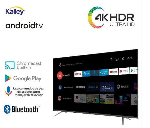 Televisor Kalley 50 Pulgadas 129 cm Led Ultra Hd 4K Smart Tv Control Por Voz