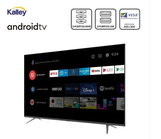 Televisor Kalley 50 Pulgadas 129 cm Led Ultra Hd 4K Smart Tv Control Por Voz