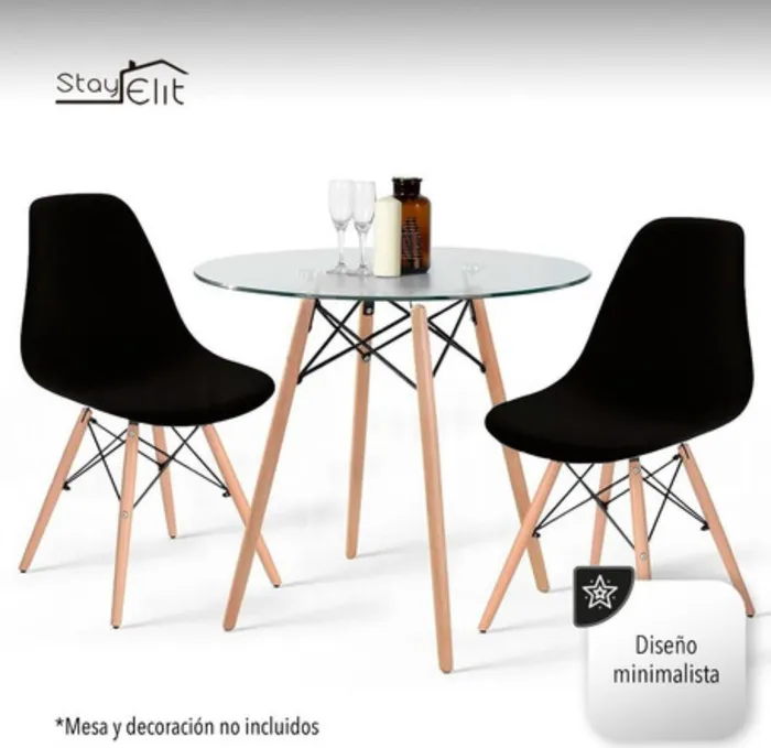 Silla Tipo Loft Minimalista  x1 Unidad+Garantia Negro