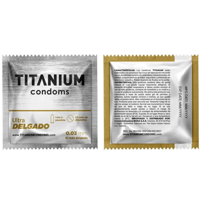 Condones Titanium Ultra Delgado X 12