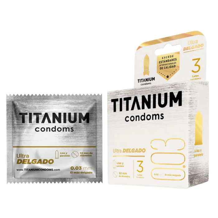 Condones Titanium Ultra Delgado X 12