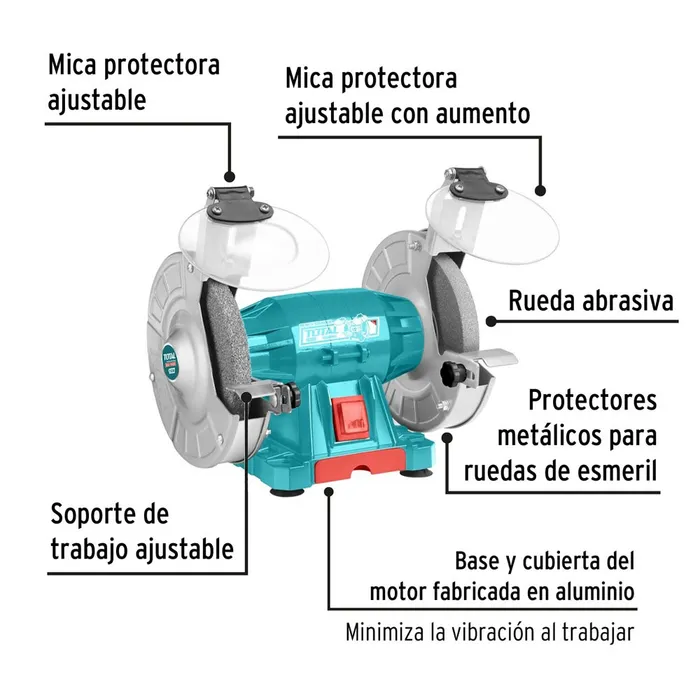 Esmeril De Banco De 6” Profesional, Total