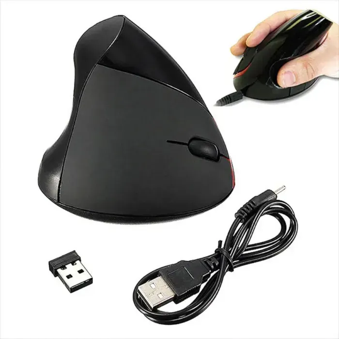 Mouse vertical recargable Weibo WB-881 negro Ergonomico