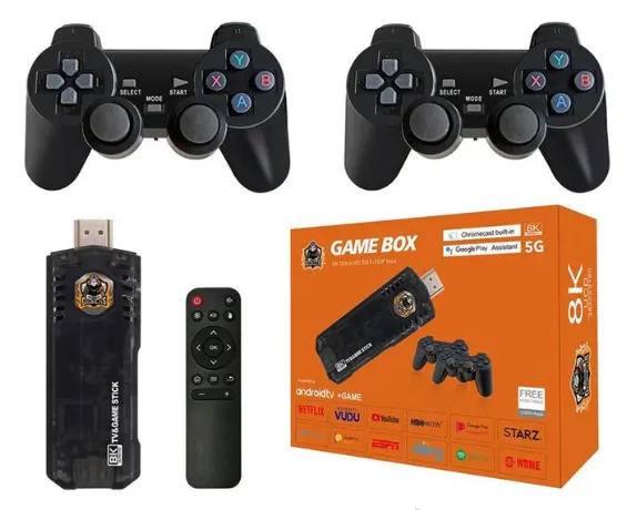 TV Box + Consola De Juegos 2 en 1 Juegos Incorporados Dos Controles (TM) Ref: X8-Tvcons
