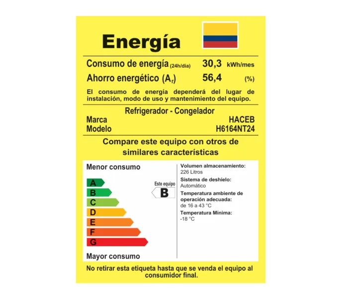 Nevera Haceb No Frost Manija Externa Titanio 243 Litros