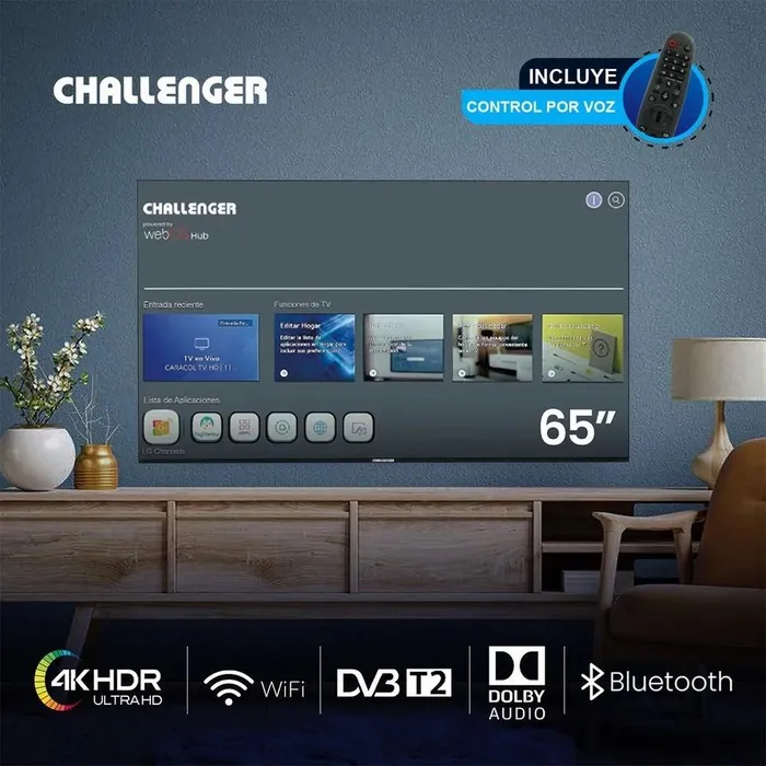 Televisor Challenger 65" Smart TV 4K HDR