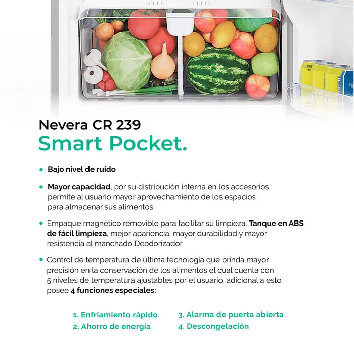 Nevera Challenger Lúmina Frost 239 Litros