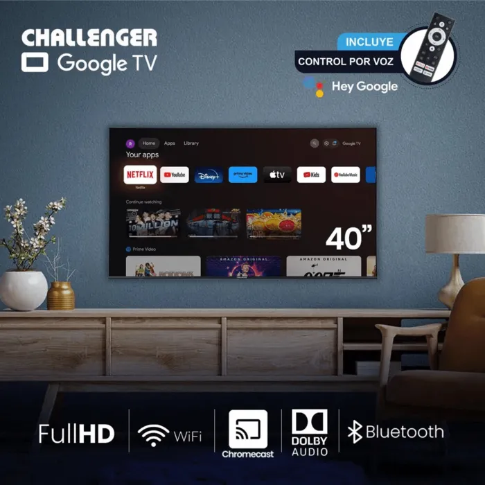 Televisor Challenger 40" Google TV Full HD