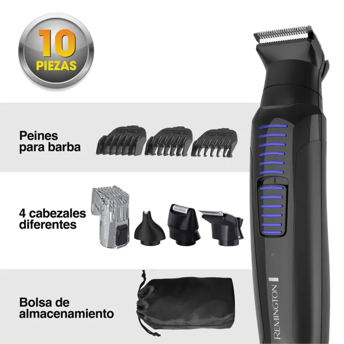 Recortadora Remington Recargable Kit Barba y Bigote PG6125 Cortadora Remington Recargable Kit Barba y Bigote PG6126